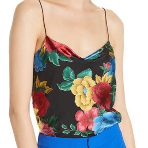 Alice + Olivia Harmon Camisole Floral Camellia Size L